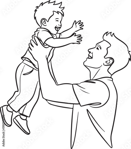 Two men in casual clothing laughing while one helps the other stand up from floor