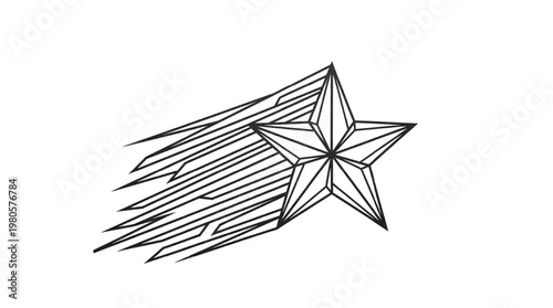 Minimalist Geometric Star Constellation | Modern Astronomical Celestial Line Art Isolated Transparent PNG