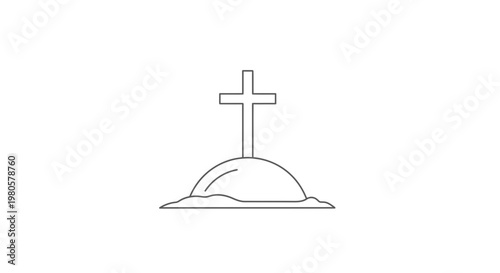 Cross on a burial mound.