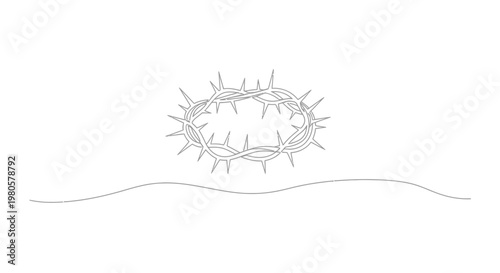 Crown of thorns on a surface.