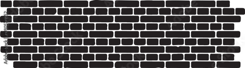 Black brick wall texture pattern