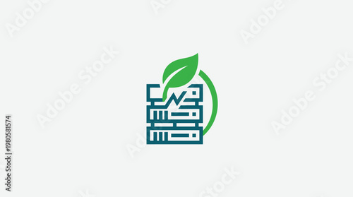 Eco-Friendly Data Server Logo