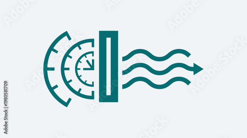 Time Control and Filtration Process Icon