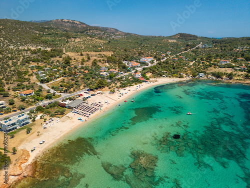 Принти на полотні Beautiful Marley Beach Aerial View, Thasos island, Greece