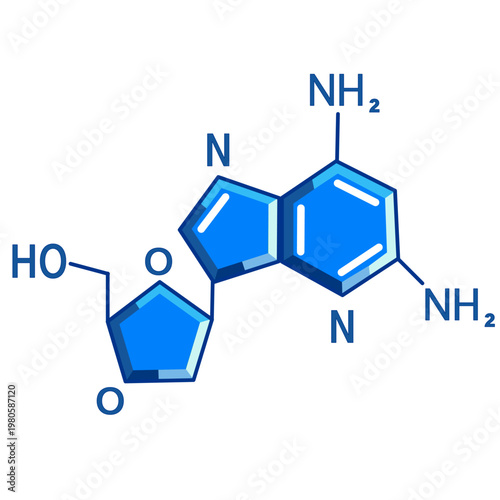 Adenosine Molecular Structure. Molecular Formula Chemical