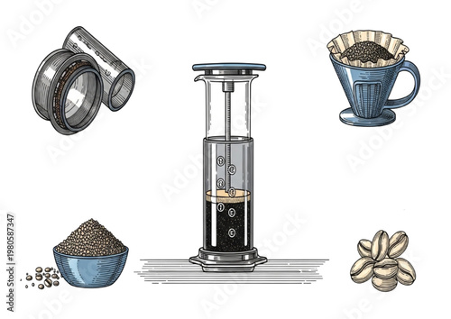Coffee brewing process and essential elements for making a perfect cup