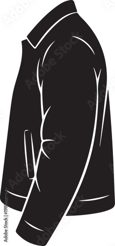 Black jacket with white outlines clothing fashion coat