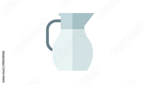 Minimal pitcher vector flat design kitchen jug illustration