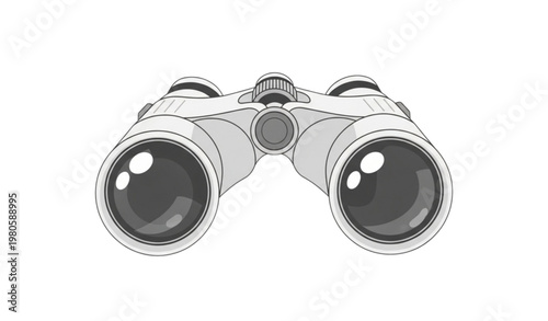 Binoculars vector illustration flat design isolated on white background