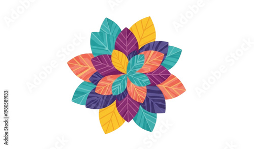 Stylized flower sticker t shirt vector floral apparel design