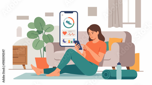 Cozy home workspace with laptop and smartphone in a relaxed living room scene highlighting personal tech use.