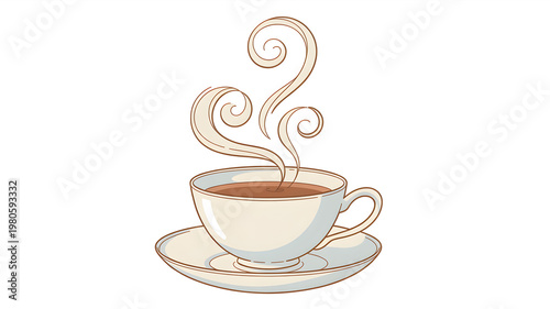 Vintage Teapot with Tea Leaves, Elegant Celebration Background, Classic Beverage Concept