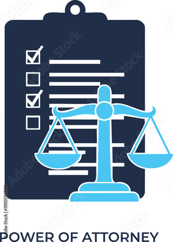 Power Of Attorney Legal Document Icon