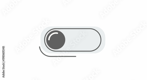 Simple graphic element of a toggle switch in the off position