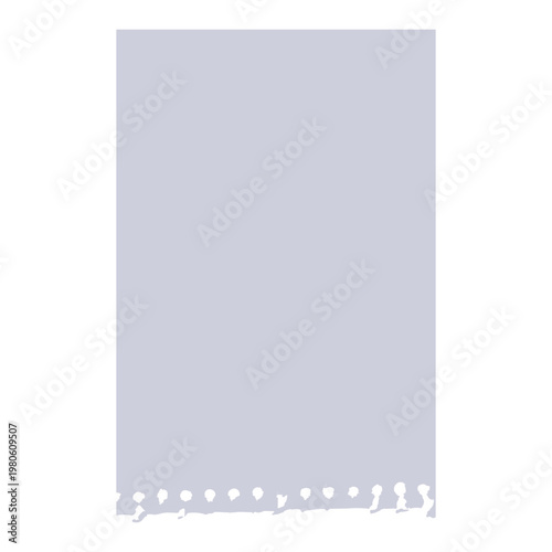 Blank notebook page and cover isolated on white background, empty paper sheet, clean notebook template design, office notepad illustration