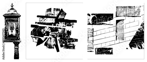 Classic street mailbox with decorative and ornamental base, historical postal equipment, retro delivery station, urban utility fixture, public communication device.