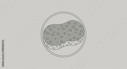 Textured sponge resting in a round container, suitable for makeup application, facial cleansing, or bath and body care rituals.