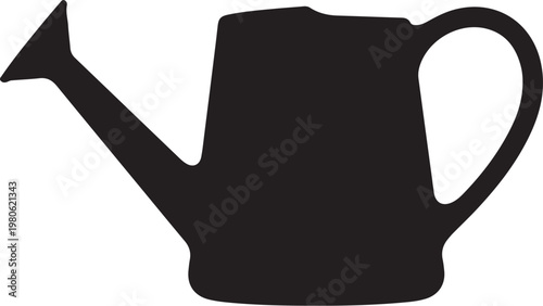 Black silhouette of a watering can garden tool