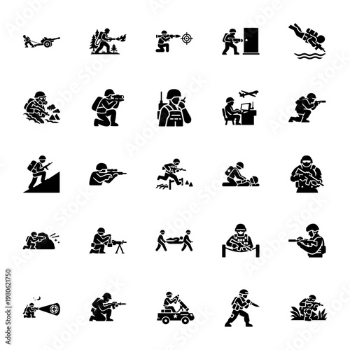 Specialized Military Combat Force Icons