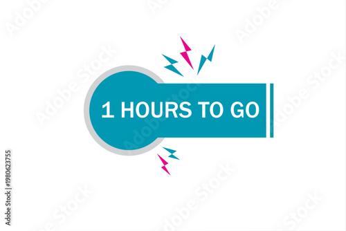 1 hour to get a promotional badge, creative symbol for flash sales, last minute deals, and urgent marketing. professional vector illustration of a limited time offer and urgent reminder.
