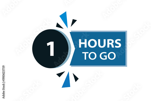 1 hour to get a promotional badge, creative symbol for flash sales, last minute deals, and urgent marketing. professional vector illustration of a limited time offer and urgent reminder.
