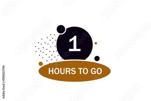 1 hour to get a promotional badge, creative symbol for flash sales, last minute deals, and urgent marketing. professional vector illustration of a limited time offer and urgent reminder.
