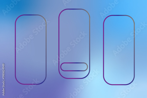 Abstract blue gradient frames modern digital design elements for presentation
