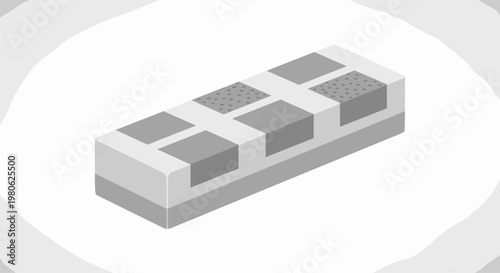 Textured rectangular block with various surface patterns, potentially a pumice stone, scrub bar, or foot file, for personal care and exfoliation.
