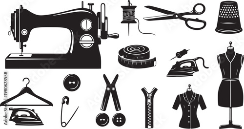 Sewing tools and equipment for fashion design and tailoring