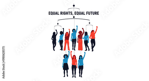 Diverse Group of Women Celebrating Gender Equality and Empowerment.