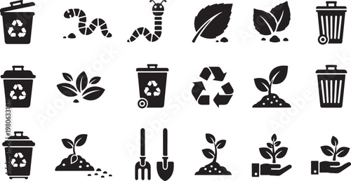 Eco Friendly Recycling Symbols and Icons for Green Living