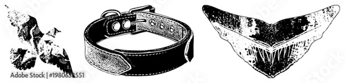 Classic pet accessory with adjustable buckle, leather texture, punched holes, edges, and metal rivets for durability.