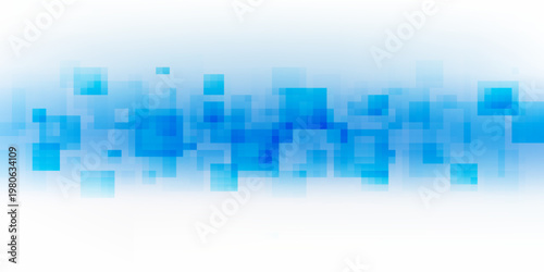 Abstract blue and white geometric chaotic pattern background. Futuristic digital high-technology banner. Vector illustration