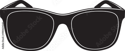 Black sunglasses with white outline eyewear fashion accessory