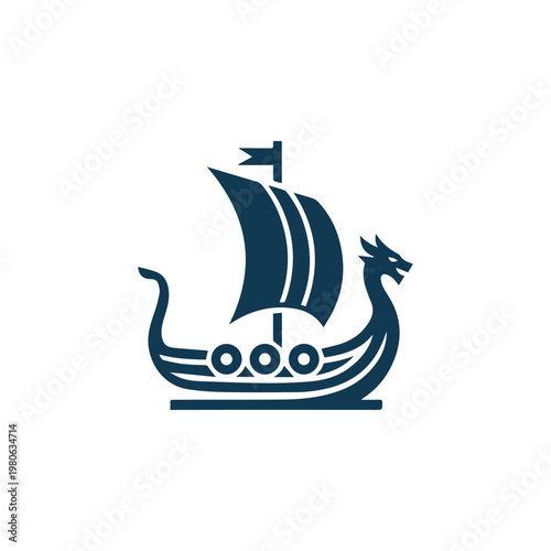 Viking Ship Logo