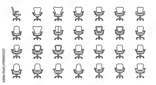 Collection of Office Chairs in Various Styles and Designs.