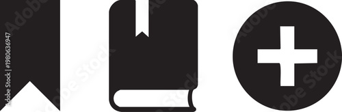 Medical, healthcare, and education icons, vector set, black symbols