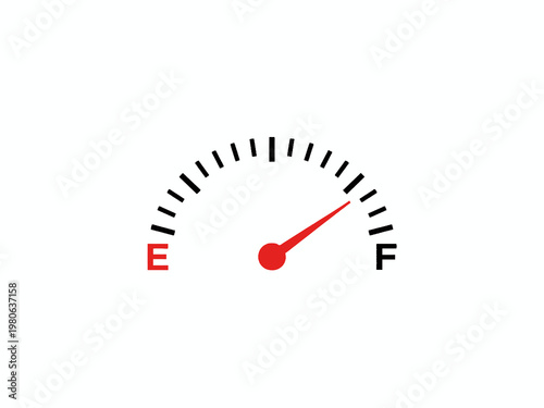Fuel gauge indicator showing full tank level