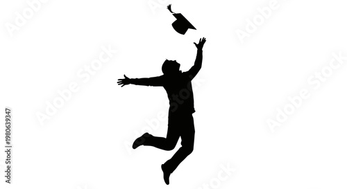 Man jumping in the air celebrating.