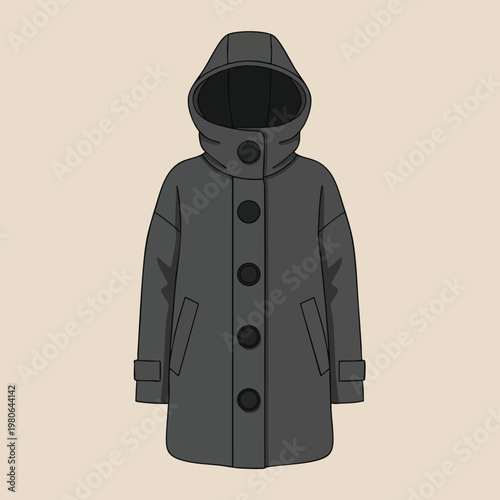Stylish Winter Coat with Hood for Cold Weather Outdoor Wear
