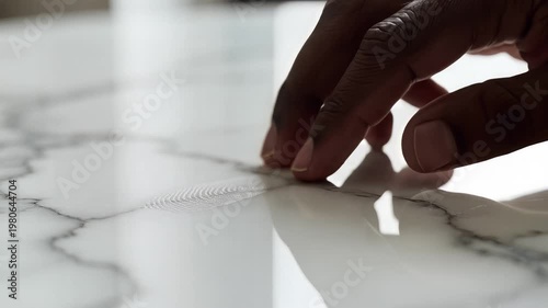 Close up of white marble stone texture