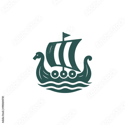 Viking Ship Logo