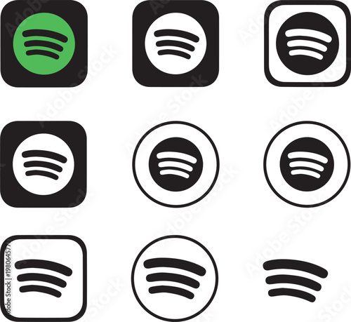 Spotify Logo Variations – Music Streaming Platform Icons