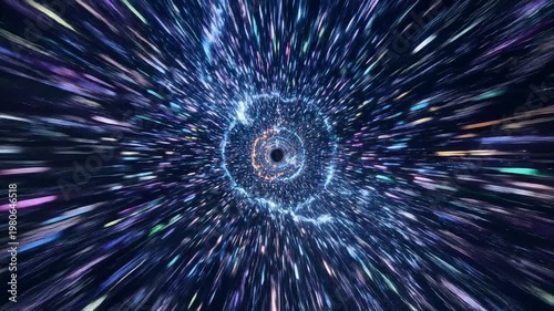 Abstract cosmic energy particles in space