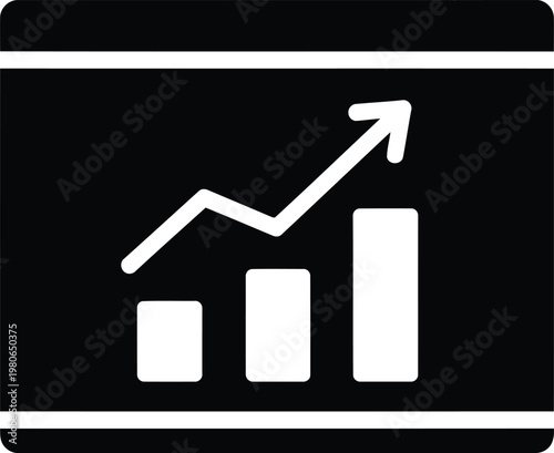 Increasing business growth chart with arrow