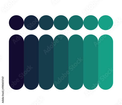Professional Teal and Emerald Green Gradient Color Palette for Modern Design