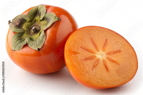 Fotografie persimmon isolated on white