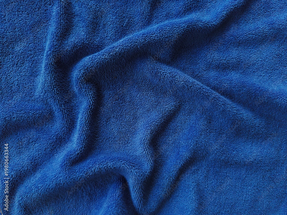 Obraz premium Wrinkled blue fabric texture