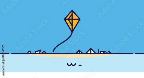 Kite Flying High In The Sky.