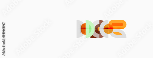 Abstract logo design features overlapping colorful shapes. Minimalist style, modern aesthetic, simple branding element.